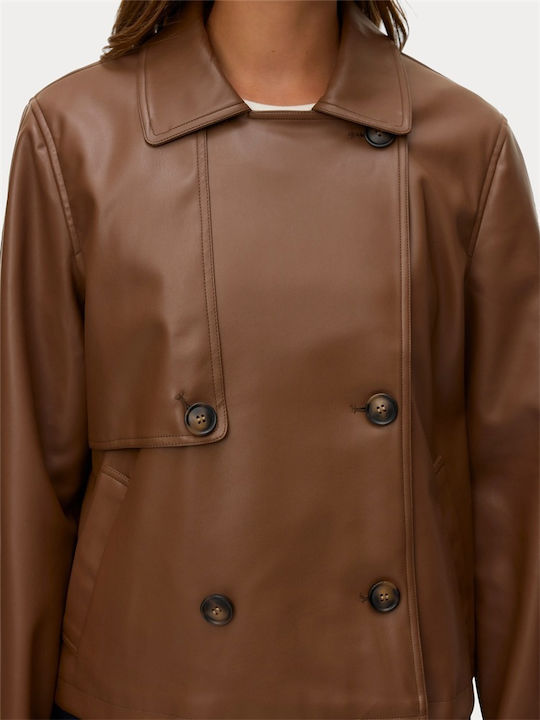 Γυναικείο Biker Jacket Cocoa Brown