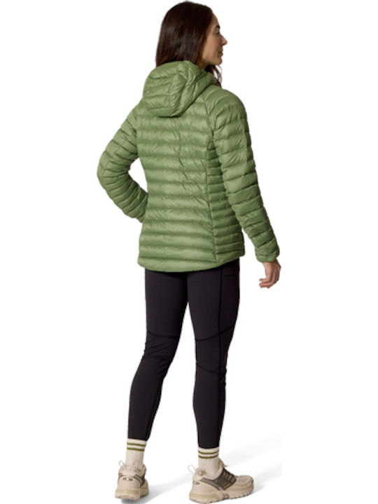 Microlight Alpine Women's Puffer Jacket for Winter Fig Green