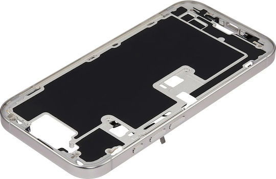Mid-frame Housing Power Volume Button Iphone 16 Pro Us Version Aftermarket Plus White Titanium