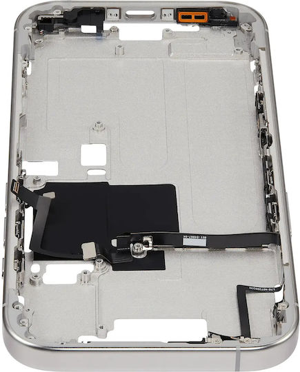 Mid-frame Housing Power Volume Button Iphone 16 Pro Us Version Aftermarket Plus White Titanium