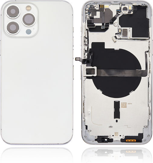 Back Housing W Small Parts Iphone 13 Pro Max Eu Global Version Aftermarket Plus Silver