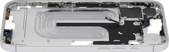 Mid-frame Housing Power Volume Button Iphone 16 Plus Us Version Aftermarket Plus White