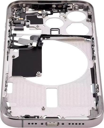 Mid-frame Housing W Small Parts Iphone 15 Pro Us Version Aftermarket Plus Natural Titanium