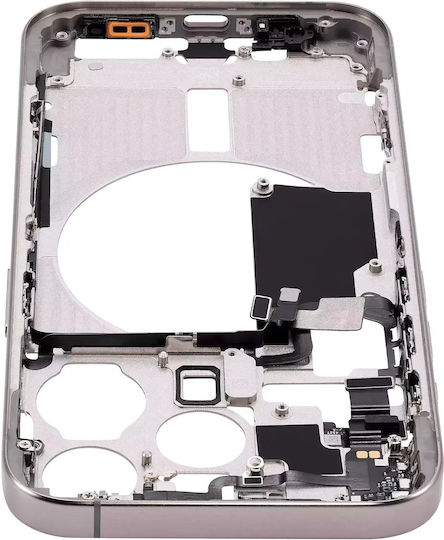 Mid-frame Housing W Small Parts Iphone 15 Pro Us Version Aftermarket Plus Natural Titanium
