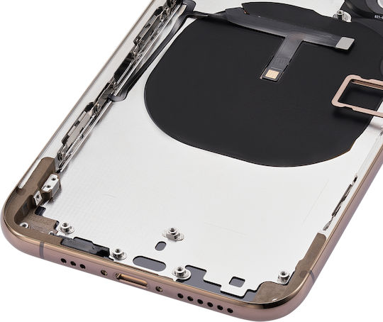 Back Housing Small Components Pre-installed Iphone Xs No Logo Aftermarket Plus Gold
