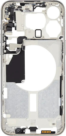 Mid-frame Housing W Small Parts Iphone 15 Pro Max Us Version Aftermarket Plus White Titanium