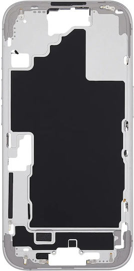 Mid-frame Housing Power Volume Button Iphone 16 Us Version Aftermarket Plus White