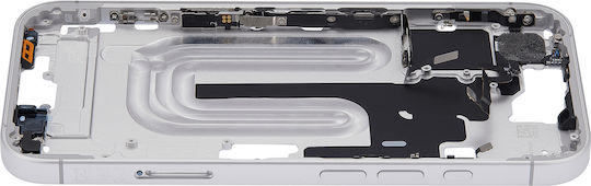 Mid-frame Housing Power Volume Button Iphone 16 Eu Global Version Aftermarket Plus White