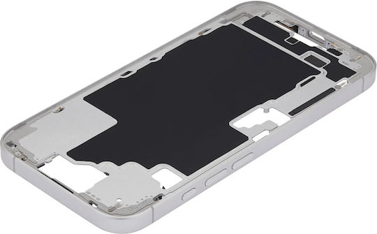 Mid-frame Housing Power Volume Button Iphone 16 Us Version Aftermarket Plus White