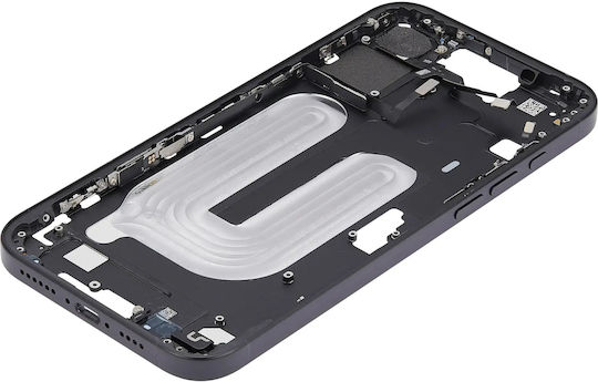 Mid-frame Housing Power Volume Button Iphone 16 Plus Us Version Aftermarket Plus Black