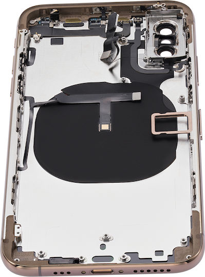Back Housing Small Components Pre-installed Iphone Xs No Logo Aftermarket Plus Gold