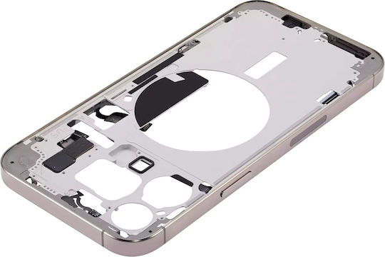 Mid-frame Housing W Small Parts Iphone 15 Pro Max Us Version Aftermarket Plus Natural Titanium