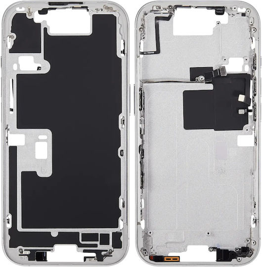 Mid-frame Housing Power Volume Button Iphone 16 Pro Eu Global Version Aftermarket Plus White Titanium