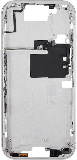 Mid-frame Housing Power Volume Button Iphone 16 Pro Eu Global Version Aftermarket Plus White Titanium