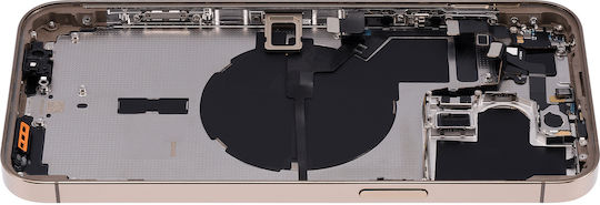 Back Housing W Small Parts Iphone 14 Pro Max Eu Global Version Aftermarket Plus Gold
