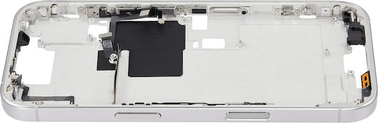 Mid-frame Housing Power Volume Button Iphone 16 Pro Eu Global Version Aftermarket Plus White Titanium