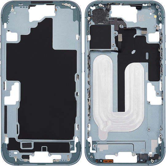 Mid-frame Housing Power Volume Button Iphone 16 Eu Global Version Aftermarket Plus Teal