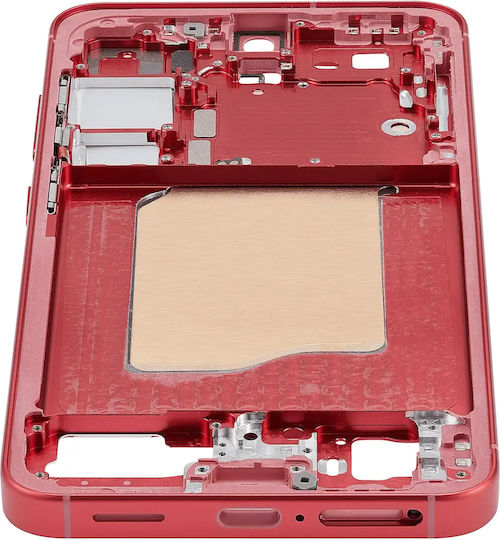Средна Рамка За Мобилен Samsung Galaxy S25 5g Us & International Version Коралово Червен