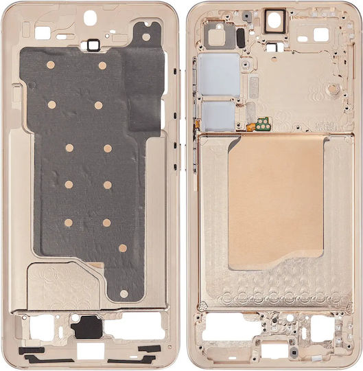 Mid-frame Housing Samsung Galaxy S25 5g Us & International Version Pink Gold
