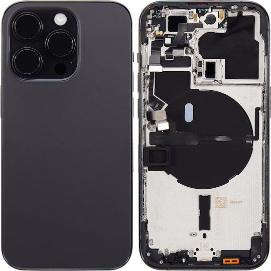 Back Housing W Small Parts Iphone 14 Pro Eu Global Version Aftermarket Plus Space Black