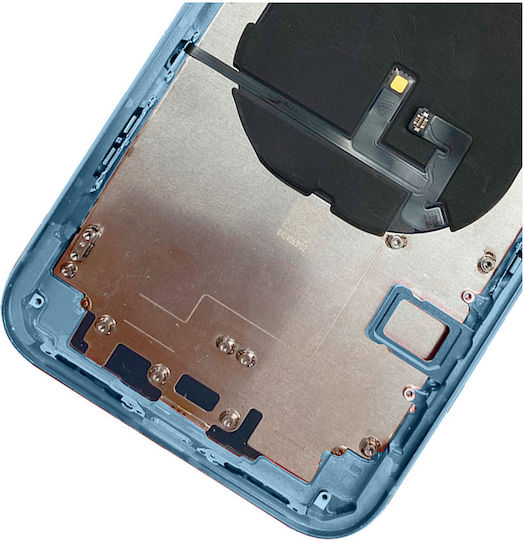 Back Housing Small Components Pre-installed Iphone Xr No Logo Aftermarket Plus Blue
