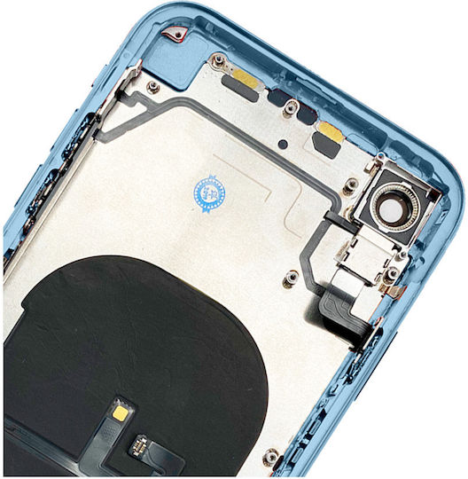 Back Housing Small Components Pre-installed Iphone Xr No Logo Aftermarket Plus Blue