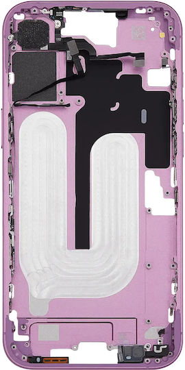 Mid-frame Housing Power Volume Button Iphone 16 Plus Eu Global Version Aftermarket Plus Pink