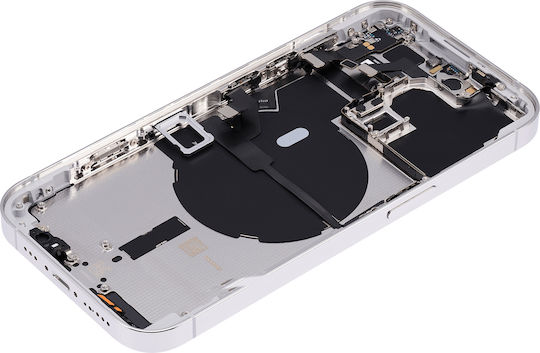 Back Housing W Small Parts Iphone 14 Pro Eu Global Version Aftermarket Plus Silver
