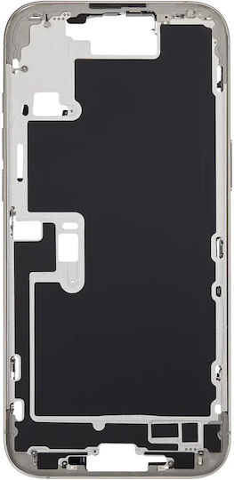 Mid-frame Housing Power Volume Button Iphone 16 Pro Max Us Version Aftermarket Plus Natural Titanium