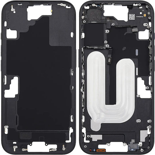 Mid-frame Housing Power Volume Button Iphone 16 Us Version Aftermarket Plus Black