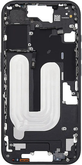 Mid-frame Housing Power Volume Button Iphone 16 Us Version Aftermarket Plus Black