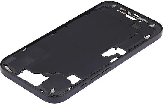 Mid-frame Housing Power Volume Button Iphone 16 Us Version Aftermarket Plus Black