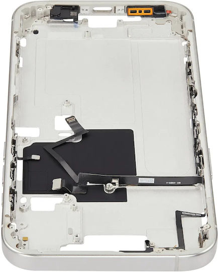 Mid-frame Housing Power Volume Button Iphone 16 Pro Max Us Version Aftermarket Plus White Titanium
