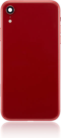 Back Housing Small Components Pre-installed Iphone Xr No Logo Aftermarket Plus Red