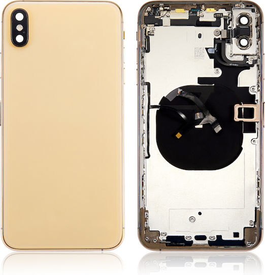 Back Housing Small Components Pre-installed Iphone Xs Max No Logo Aftermarket Plus Gold