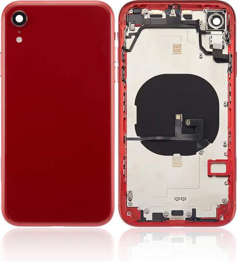Back Housing Small Components Pre-installed Iphone Xr No Logo Aftermarket Plus Red
