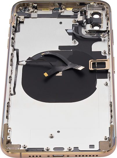 Back Housing Small Components Pre-installed Iphone Xs Max No Logo Aftermarket Plus Gold