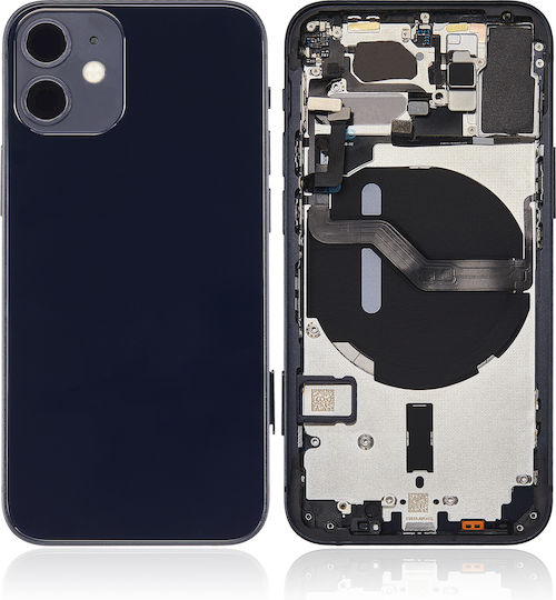 Back Housing W Small Parts Iphone 12 Mini Eu Global Version Aftermarket Plus Black