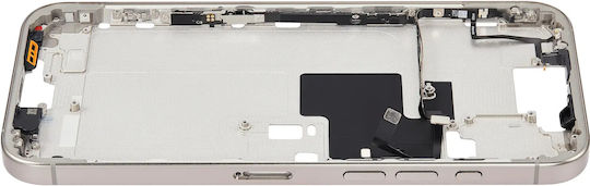 Mid-frame Housing Power Volume Button Iphone 16 Pro Max Eu Global Version Aftermarket Plus Natural Titanium