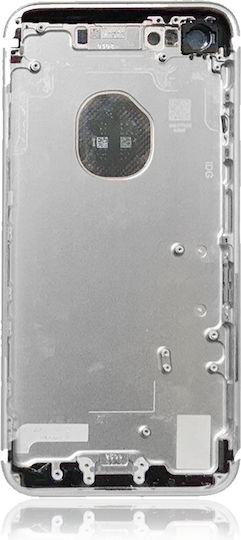 Back Housing W Small Parts Iphone 7 No Logo Aftermarket Plus Silver