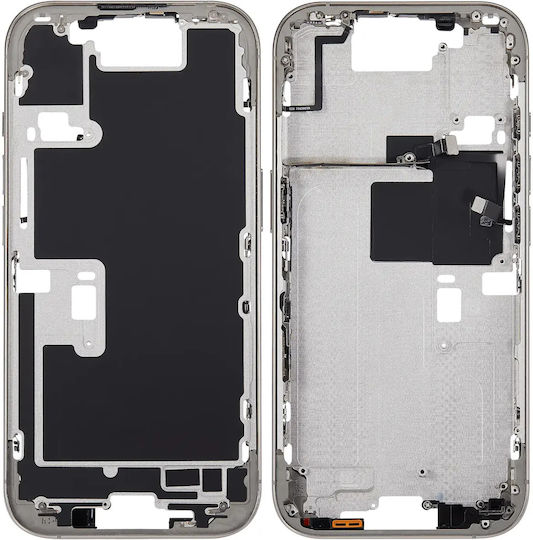 Mid-frame Housing Power Volume Button Iphone 16 Pro Us Version Aftermarket Plus Natural Titanium