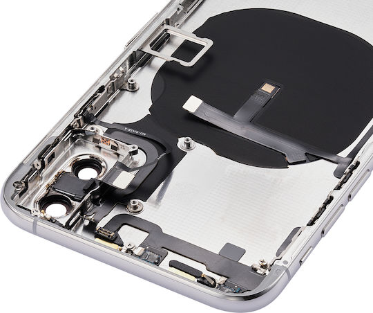 Back Housing Small Components Pre-installed Iphone Xs No Logo Aftermarket Plus Silver
