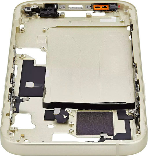 Mid-frame Housing W Small Parts Iphone 15 Us Version Aftermarket Plus Yellow