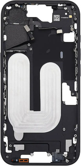 Mid-frame Housing Power Volume Button Iphone 16 Eu Global Version Aftermarket Plus Black