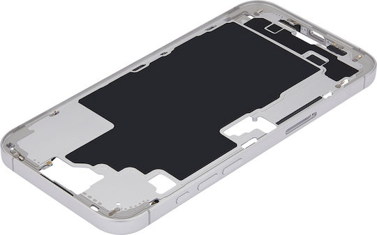 Mid-frame Housing Power Volume Button Iphone 16 Plus Eu Global Version Aftermarket Plus White