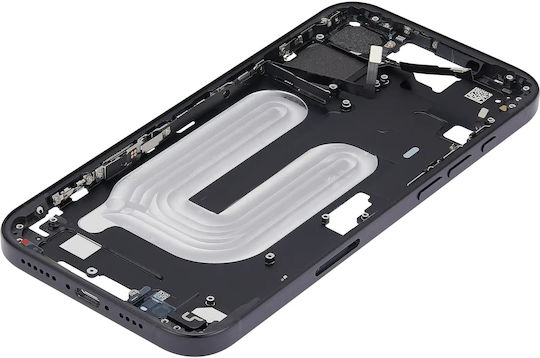 Mid-frame Housing Power Volume Button Iphone 16 Plus Eu Global Version Aftermarket Plus Black
