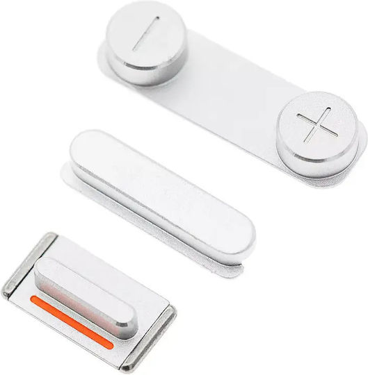 Hard Buttons Set Power Volume Vibrator Iphone 5s Se 2016 Silver