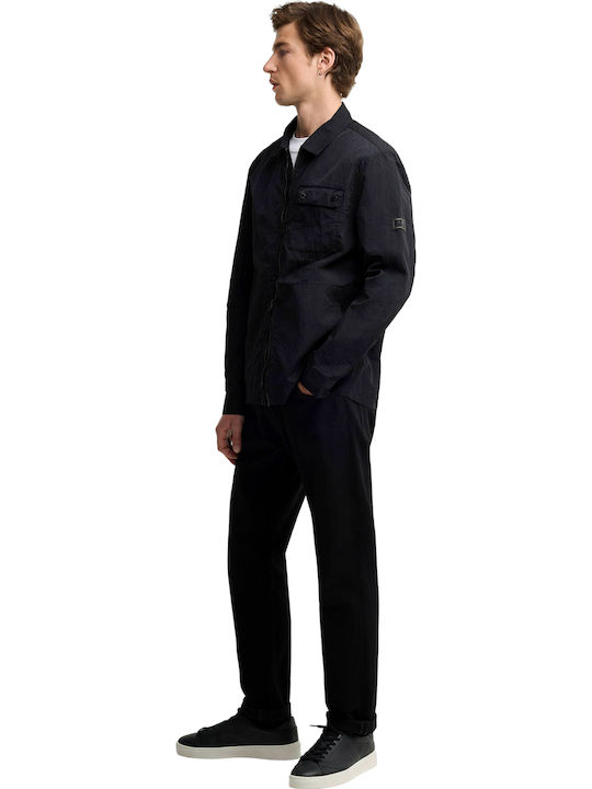 Дълъг ръкав Overshirt Черен