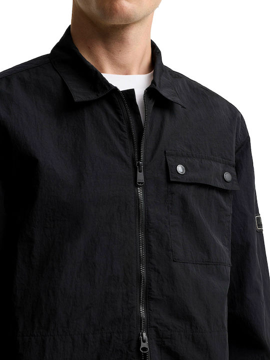 Дълъг ръкав Overshirt Черен