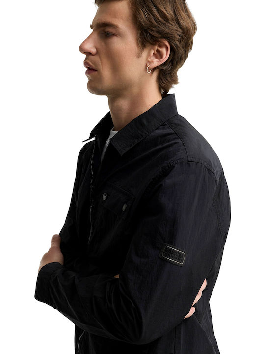 Дълъг ръкав Overshirt Черен